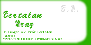 bertalan mraz business card