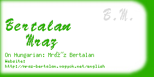 bertalan mraz business card